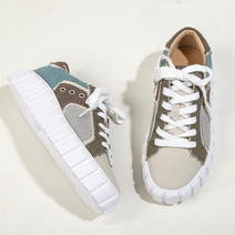 [슈벅] 키높이 데님 빈티지 슬립온 여성 스니커즈 단화 4cm