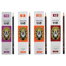 문화연필 더존 연필 1타 12자루 B 2B HB 4B MB, 4B-12자루