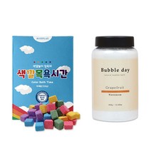 버블데이 파우더 입욕제 자몽 360g+색깔목욕시간 세트, 자몽360g+색깔목욕시간220g