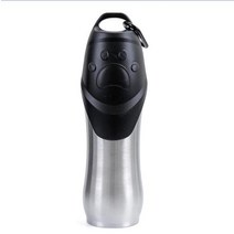 강아지물통 애견용수통 휴대용물통 야외급수기 PAWZRoad-750ml 애완견 물병 야외 스테인레스 스틸 음료 강, 01 Silver_01 750ml