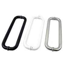 강화도어손잡이/원형마주/스텐/25파이/색상선택/200p 340p/CB, 흑색/200P