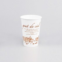 테이크아웃컵 일회용 커피 음료 약400ml 파리 종이컵 83파이 13온스(300개), 1개