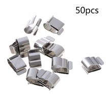 50pcs 2x6mm 시스템 장착 설치를위한 스테인리스 스틸 태양 광 PV 케이블 클립 해양 보트 장비