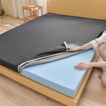 회색 3cm 스펀지 젤 메모리 매트리스 니트 원단 소프트 스폰지 매트, G. 회색 150x200x3cm_단품
