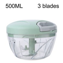갈갈이음식물처리기 음식물분쇄기 음쓰처리기 500/900ML 수동 고기 Mincer 마늘 쵸퍼 회전 프레스 크러셔, 02 500ml Green