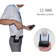 카드 포스기 POs 이지체크 단말기 신화포 ZJ-5805DD 휴대용 블루투스 열전사 프린터 안드로이드 POS-5805D, 02 Printer-Case_02 미국 플러그