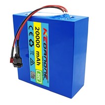 전동 스쿠터 2022 16s4p 60v 20ah 21700 리튬 배터리 팩 전기 자전거, 25ah x1 충전기 x1