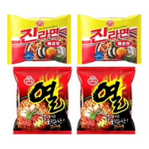 오뚜기 진라면 매운맛 120g 5px2팩+열라면 5px2팩 (20개), 160개