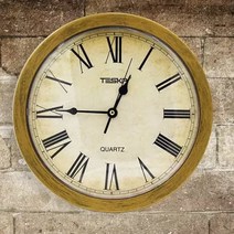 FO 비밀금고 벽시계 미니 엔틱 무소음 거실 벽 인테리어시계 벽걸이 시계