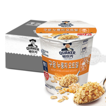 기타브랜드 롯데 박스 퀘이커 즉석 오트밀 컵 구운 누룽지50g 6입, Free