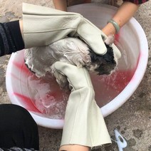 물림방지 장갑 대형견 훈련 조련사 사육사 할큄방지, 숏 화이트