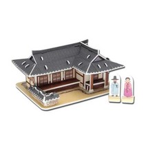 아트박스/퍼즐이야기 3D입체퍼즐 기와집 전통가옥 모형 만들기