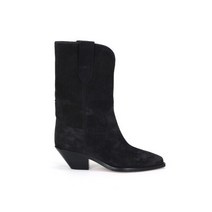 이자벨마랑 [ISABEL MARANT ETOILE] 여성 스웨이드 미드 힐 부츠 65mm 블랙 QME27FSBO001BK