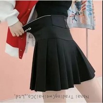 여성 골프 주름 플레어 스커트 하이웨이스트 허리 두꺼운 밴딩 겨울 라운딩 필더 패션 세상 편한 인생치마