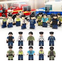 경찰 기본 O 10종 모음 사람 레고 미니 피규어 클래식 블럭 호환 23