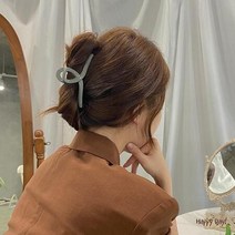 3+1 헤어끈 집게핀 올림머리핀 매트 유광 헤어핀 헤어 컬러 나비집게핀 여름 무광, 상세페이지 참조10, 02.크로스꼬임(블랙)