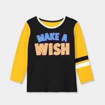 굿팡패브릭 레터링 의류 열전사지]Make a Wish (F070) 티셔츠 전사지 제작, 1개