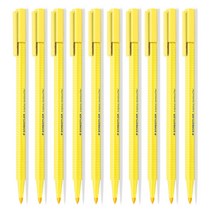 스테들러 트리플러스 파스텔 삼각 형광펜 362C 10개, 파스텔 옐로우(362C-100)