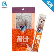 빵빵야 x6개 짜먹는 고양이 간식 유산균 참치 15gx4개입 고양이용품쇼핑몰, 단일 수량
