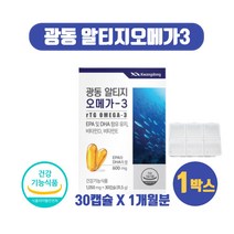 노르웨이산 알티지 알티쥐 오메가3 영양제 정제어유 rTG 알디지 오매가3리 스리 EPA DHA 600mg 비타민D E 함유 30캡슐, 30캡슐 X 1개