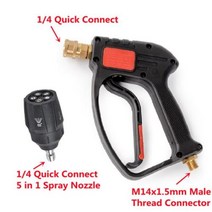 MJJC폼 캐논 프로 키트 고압 트리거 건 M14x15mm 수나사 커넥터 퀵 릴리스 5 in 1 스프레이 노즐 다른 옵션 호환, Trigger Gun w Nozzle