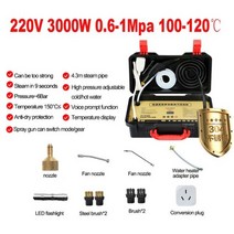 스팀해빙기 부품 가정용 고압 스팀 청소기 220 W 고출력 에어컨 주방 후드 자동차 3000 V 191274, Upgrade model, CHINA, EU + 220-240V
