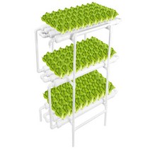 대용량 채소 수경 재배기 PVC 야채 키우기 실내 자동, 3단