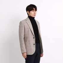 NOB 남자 빅사이즈 울 헤링본 체크 자켓