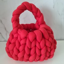 벨벳 자이언트얀 빅얀 루피망고실 왕모찌실 가방 DIY 핑거니팅 20색상, TOP 패브릭얀 1kg, TOP 레드