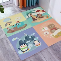 EVA픽처퍼즐매트60x60x1.2cm(4개세트) 층간소음매트 놀이방매트 거실매트, 코끼리