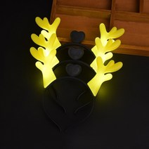 재롱잔치 응원봉 형광봉 LED봉 지시봉 야광 머리띠 빛나는 머리 장식 다섯개 별 보조 스틱 스타 형광 스틱 콘서트 소품, 사슴