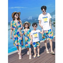 휴양지 패밀리룩 가족 단체복 커플 모녀 부녀 바캉스 여름 휴가 원피스 티셔츠