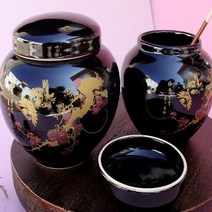 HLQ927191소금단지 미니옹기 항아리 단지600g KSO-천목골드, 천목골드단지600g