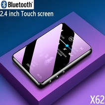 MP3 플레이어 원래 금속 블루투스 5.0 터치 스크린 2.4 인치 내장 스피커 16g 전자 책 라디오 녹음 비디오 재생, 4기가, 검은 색