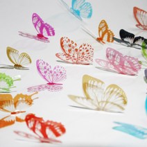 3D 크리스탈나비 스티커 투명필름지 스티커 4