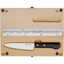 스노우피크 접이식 도마 및 칼 세트 야외 요리 도구 16.6 온스 중간