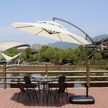 특대형 원형 폴딩파라솔 야외 카페 정원 홀딩파라솔 _ 2303318EA, 원형폴딩파라솔_버건디