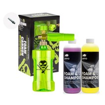 [타월증정] 부두라이드 폼캐논 세차폼건 폼랜스 946ml+폼샴푸, 폼캐논+림피오 500ml 옐로우