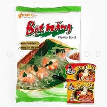 베트남 봇낭 타피오카 100% 전분 분말가루 Bot Nang 포보묶음, 400g, 4개