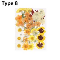 식물재배기자연 식물 실제 말린 꽃 압착 건조 홈 데코 DIY 아트 공예 수동 페인팅 아로마 테라피 캔들, 18 Type 8