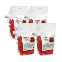 Cafe fruit 국산 딸기함량80% 프리미엄 수제딸기청 사월의 딸기, 4팩