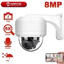 홈캠 가정용 cctv 스마트폰 홈 anpviz 4k 8mp poe ip ptz 카메라, 8mp 브래킷 없음, 협력사, 2.7-13.5mm