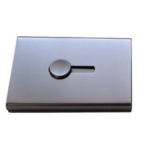 엣지있게 쓱 메탈 자동 명함 케이스, 6개, 블랙