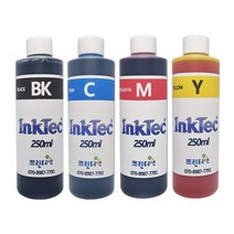 잉크테크 HP 무한 호환 리필 잉크 250ml HP8600 HP8720 HP9010 HP8710 HP8610 HP8210 HP7740 HP7720 HP7612 HP7110, 노랑염료(H8950D)×250ml, 1병