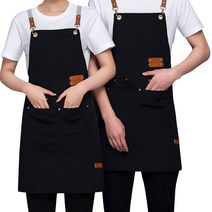 캔버스 프리미엄 앞치마, 블랙, 1개