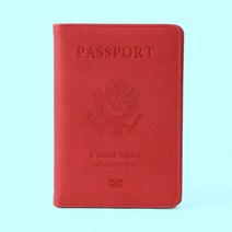 SOCEAN PU 가죽 여권 지갑 패스포트 커버 레드 티켓지갑 여권수첩 패스포트백 항공권케이스 소형사각파우치 비자통행권 패스포드백 신분증카바 PVC카드지갑
