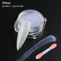 홀로그램 네일 파우더 실버 핑크 반짝이 크롬 미러 효과 마찰먼지 매니큐어 장식 액세서리 NT1028, 21 XN01 Brush, 21 XN01 Brush