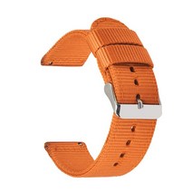 갤럭시워치 메탈스트랩 나일론 캔버스 스트랩 시계 밴드 삼성 갤럭시 3 41mm 활성 2 기어 S2 S3 Amazfit 팔, 02 orange_03 22mm