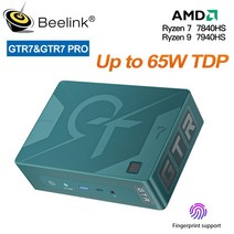 미니 PC 컴퓨터 Beelink GTR7 프로 밍 라이젠 9 7940HS 최대 65W TDP 지지대 오버클럭 Win 11 7 7840HS 데스크탑, 02=R77840HS-Green_EU