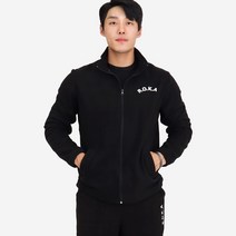 자수태극기 ROKA 로카후리스 검정 군인 학생 폴라 재킷